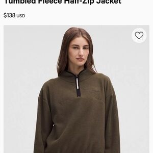 Lululemon Tumbled Fleece Half Zip